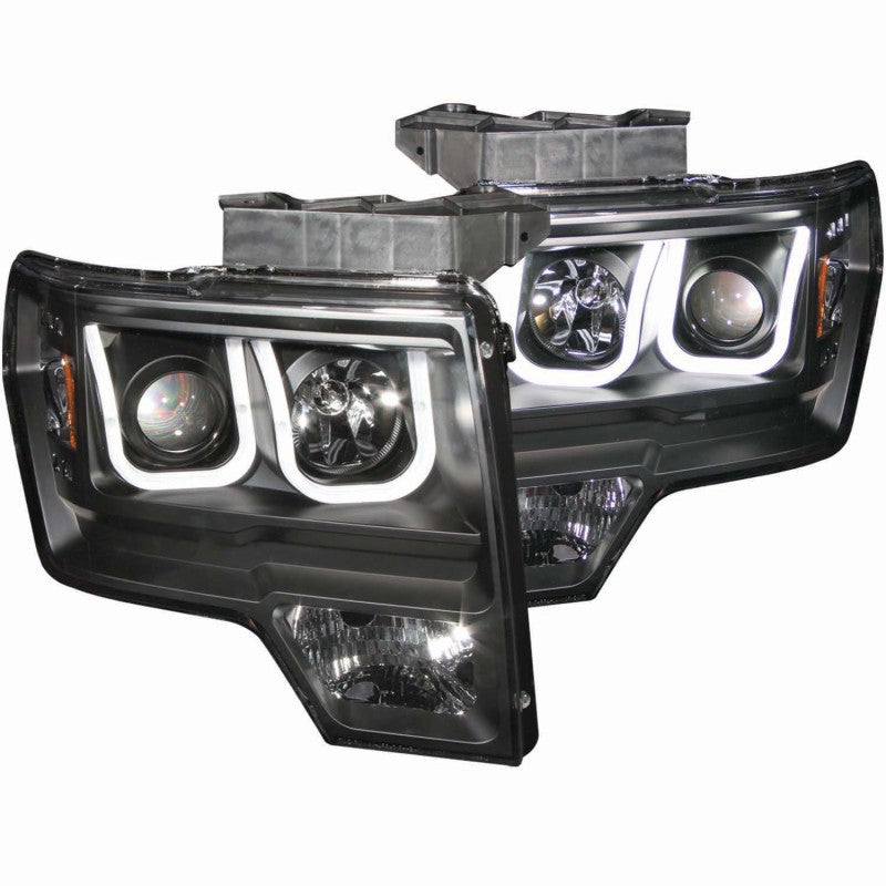 Phares de projecteur ANZO 2009-2014 Ford F-150 avec barre en U noire