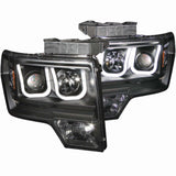 Phares de projecteur ANZO 2009-2014 Ford F-150 avec barre en U noire