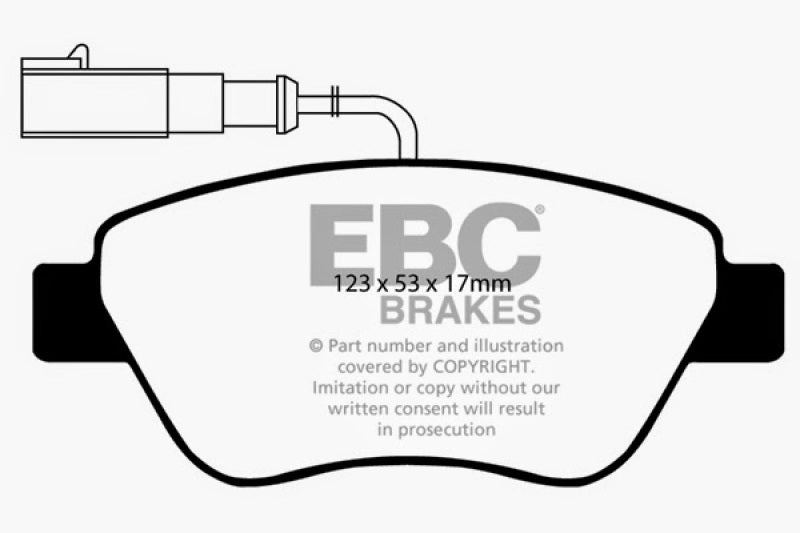 EBC 10-11 Fiat 500 1.4 (Bosch Calipers) Greenstuff Front Brake Pads