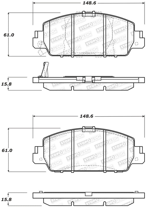 Plaquettes de frein avant StopTech Sport Performance 13-17 Honda Accord