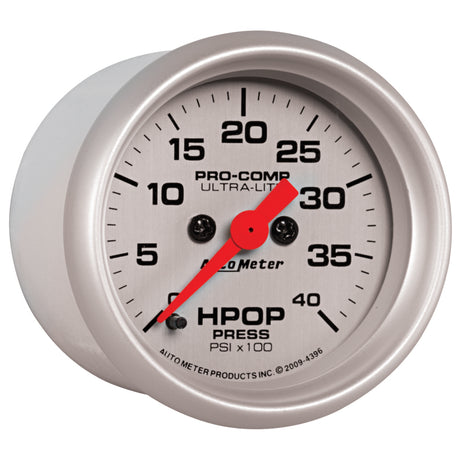 Manomètre de pression d'huile haute pression électrique Autometer Ultra-Lite 2 1/16 po 0-4000 PSI 94-07 Ford 7,3 L