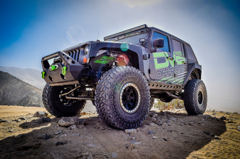 Garde-boue intérieur avant en aluminium DV8 Offroad 07-18 Jeep Wrangler JK - Noir