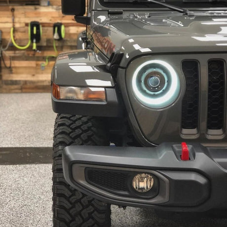 Phares projecteurs Oracle Jeep Wrangler JL Oculus Bi-LED - Graphite métallisé - 5 500 K VOIR LA GARANTIE