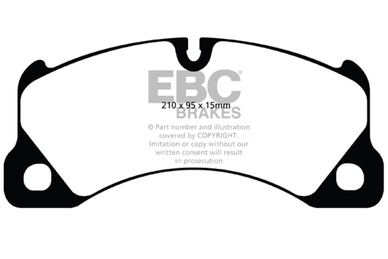 Plaquettes de frein avant extra-robustes EBC 10+ pour Porsche Cayenne 3.0 Supercharged Hybrid