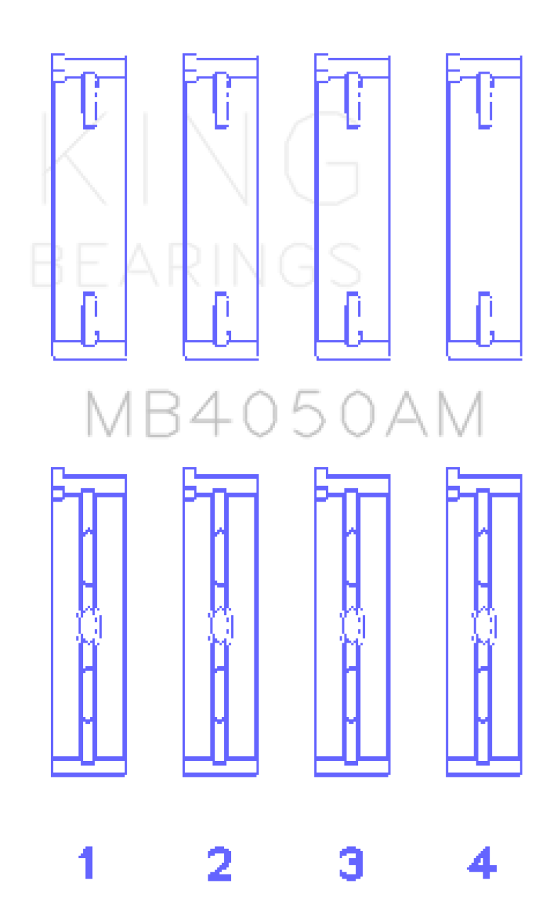 King Engine Bearings Mitsubishi 6G74/6G75 3.5L (Size STD) Main Bearing Set