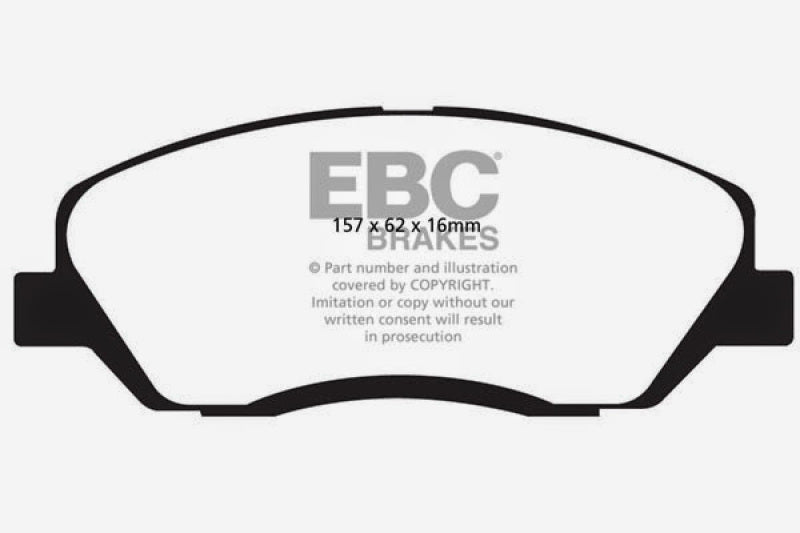 Plaquettes de frein avant EBC pour Hyundai Santa Fe (DM) 3.3L Ultimax2 2017-2018