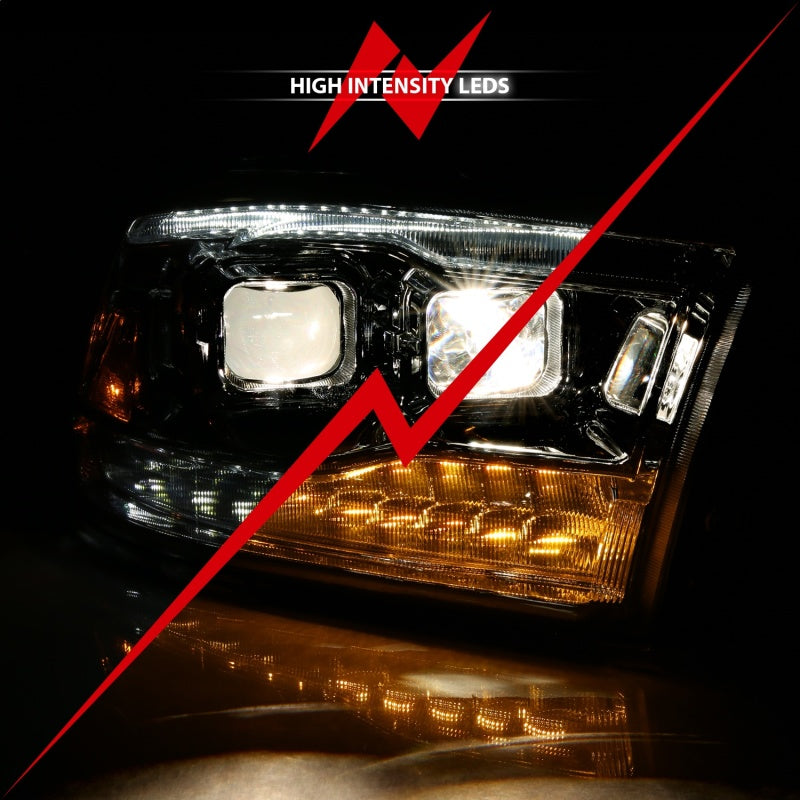 ANZO 2009-2018 Dodge Ram 1500 Projecteur HL Switchback Noir Ambre