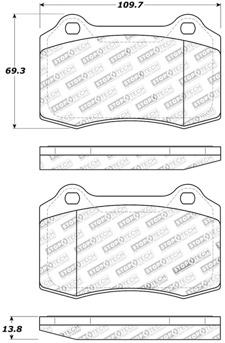 Plaquettes de frein arrière StopTech Performance 00-06 Jaguar S Typre R / XJ R / XJR-S / XJ Sport