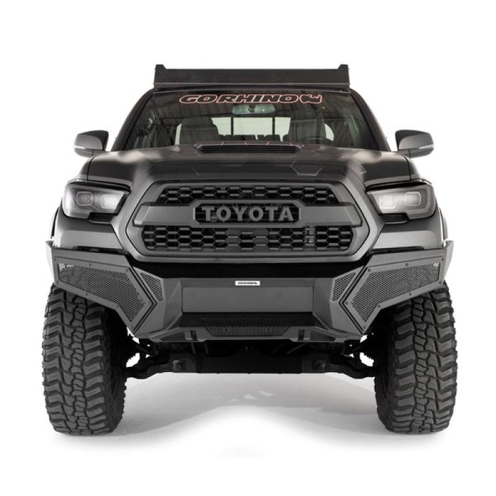 Go Rhino 16-21 Tacoma Element Front Bumper w/ Power Actuated Hide-away Light Bar Mount Tex Black