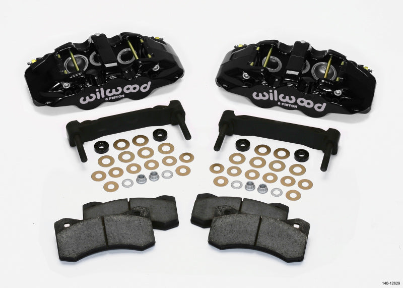 Kit d'étrier et de support avant Wilwood AERO6 - Noir 97-13 Corvette C5/C6 avec disques OEM HD/Z51