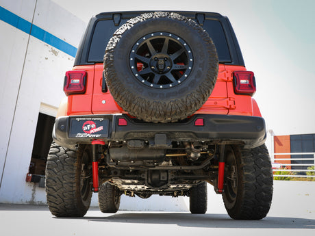 aFe 20-21 Jeep Wrangler (JL) Système d'échappement Hi-Tuck à grand alésage HD 3 pouces en acier inoxydable 304 DPF-Back
