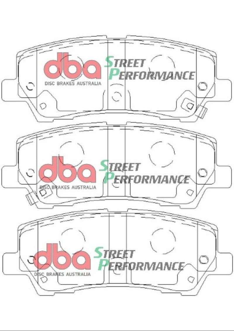 Plaquettes de frein arrière SP Performance DBA 15-19 Ford Mustang GT (avec pack Performance/rotor avant 380 mm)