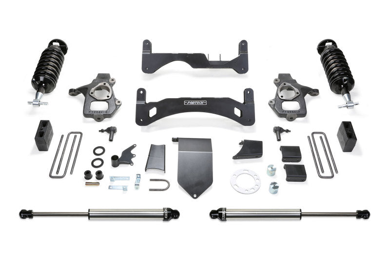 Fabtech 14-18 GM C/K1500 P/U avec oE Alm ou Stmp Stl UCA 6 pouces Perf Sys G2 avec Dl 4.0 et 2.25