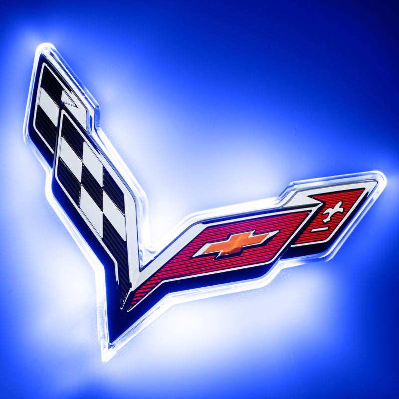 Emblème Oracle Corvette C7 arrière illuminé - Bleu VOIR LA GARANTIE