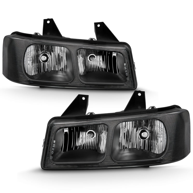 Phare avant en cristal ANZO 2003-2017 Chevy Express noir