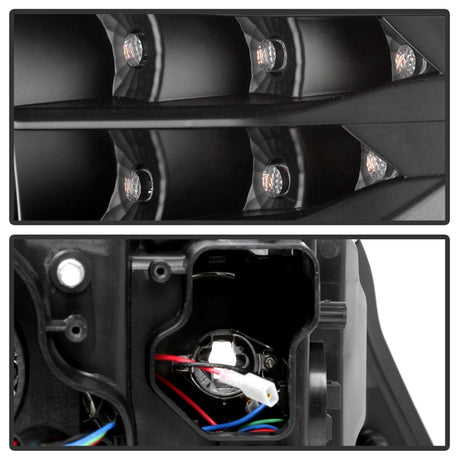 Spyder 09-12 BMW E90 3-Series 4DR HID w/ AFS Only - LED Turn - Black - PRO-YD-BMWE9009-AFSHID-BK