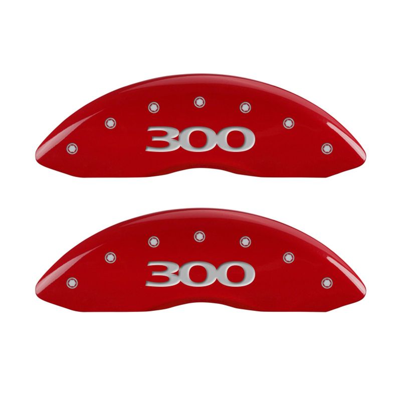 Couvre-étriers MGP 4 gravés avant et arrière 300 finition rouge argent ch