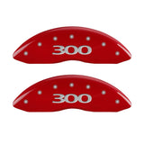 Couvre-étriers MGP 4 gravés avant et arrière 300 finition rouge argent ch
