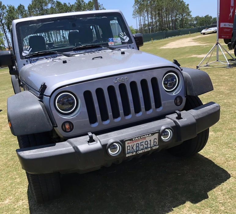 Phares à LED Oracle 07-18 Jeep Wrangler JK Switchback Halo - Ambre/Blanc - Switchback VOIR LA GARANTIE