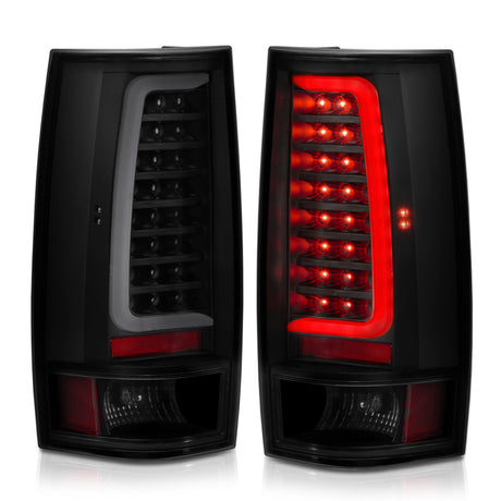 Feu arrière à LED ANZO 2007-2014 Chevy Tahoe style planche noir avec lentille fumée