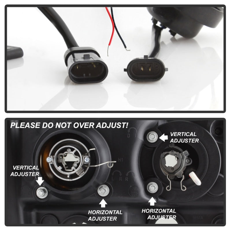 Phares de projecteur Spyder GMC Sierra 1500/2500/3500 07-13 V2 - Fumé PRO-YD-GS07V2-LBDRL-SM