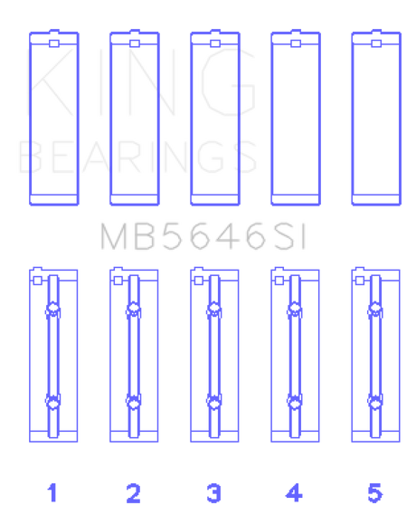 King Engine Bearings Toyota 1AZFE/2AZFE Main Bearing Set