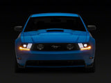Raxiom 10-12 Ford Mustang LED Projector Headlights SEQL Turn Signals- Blk Housing (Clear Lens)
