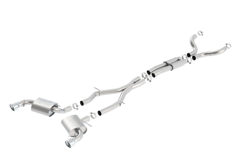 Échappement arrière simple à embout unique Borla 16-17 Chevy Camaro SS 6.2L ATAK Catback