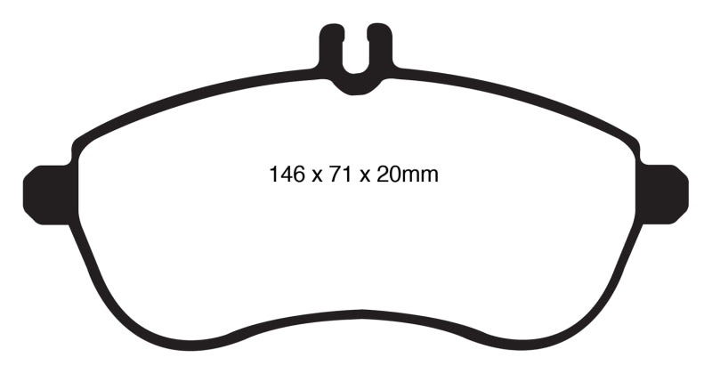 Plaquettes de frein avant EBC 12-14 Mercedes-Benz C250 (W204) 1.8 Turbo Yellowstuff
