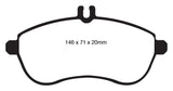 Plaquettes de frein avant EBC 12-14 Mercedes-Benz C250 (W204) 1.8 Turbo Yellowstuff