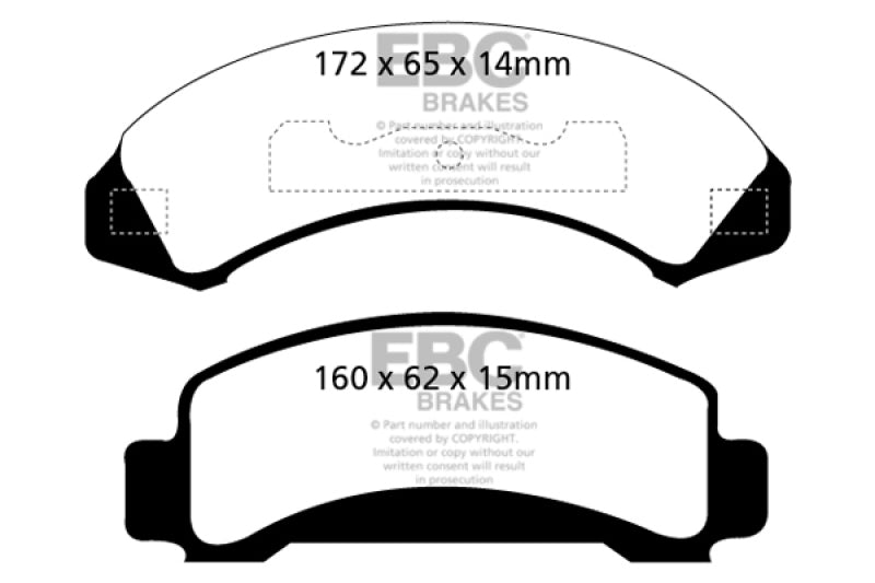 Plaquettes de frein avant EBC 87-88 Ford Aerostar 2.3 Greenstuff