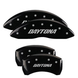 Couvre-étriers MGP 4 gravés avant et arrière Daytona finition noire argent ch