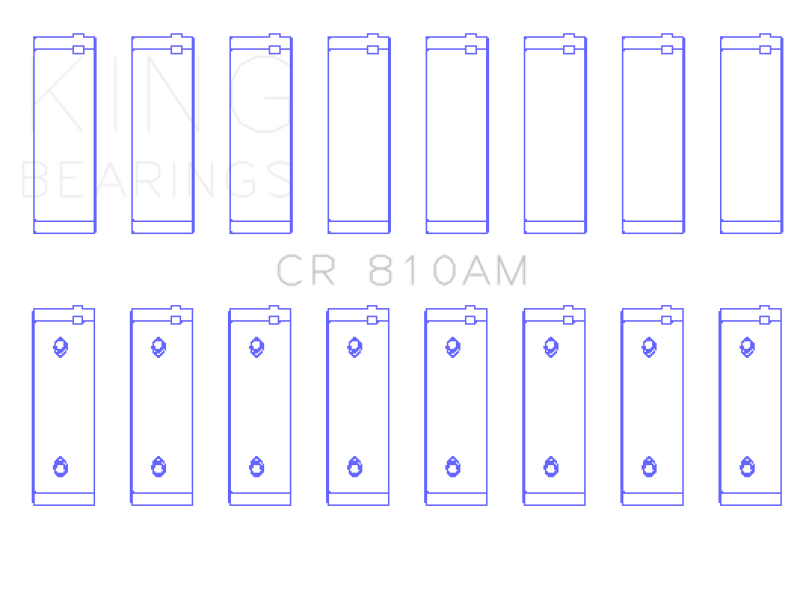 Coussinets de bielle de moteur King Ford 239/256/272/292/312 (taille 010)