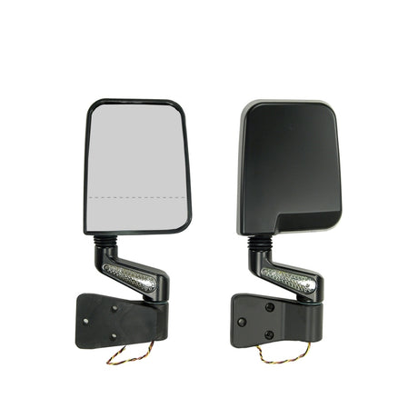 Kit de rétroviseurs extérieurs à double focalisation noir Rugged Ridge 87-02 Jeep Wrangler YJ/TJ avec signal LED