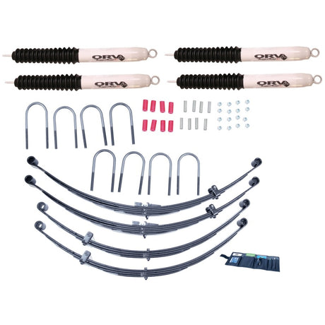 Kit de levage Rugged Ridge 4 pouces avec amortisseurs pour Jeep CJ 55-75