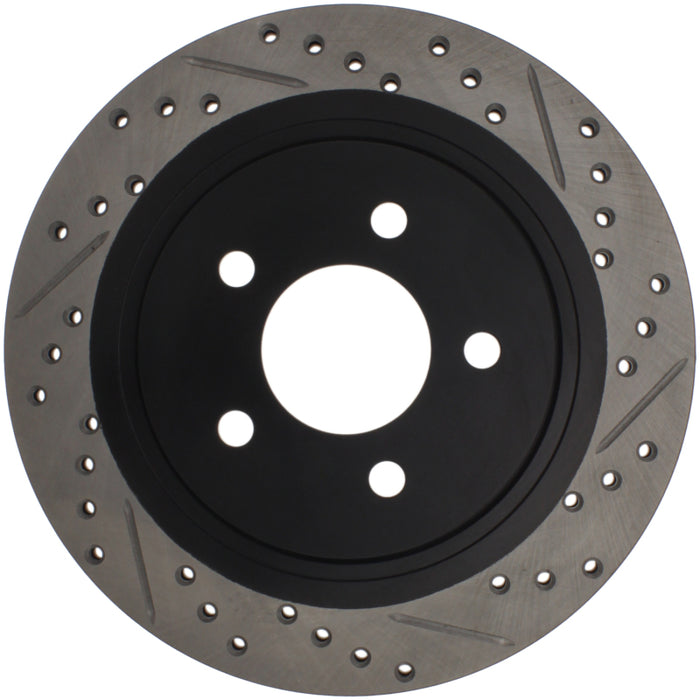 Disque de frein arrière gauche fendu et percé StopTech pour Ford Mustang 05-10