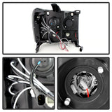 Phares de projecteur Spyder GMC Sierra 1500/2500 07-13 LED Halo- LED Blk Smke PRO-YD-GS07-HL-BSM