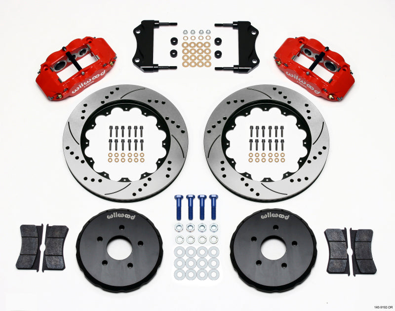 Kit de chapeau avant Wilwood Narrow Superlite 6R 14,00 pouces Rouge foret Nissan 350Z/Fiti G35