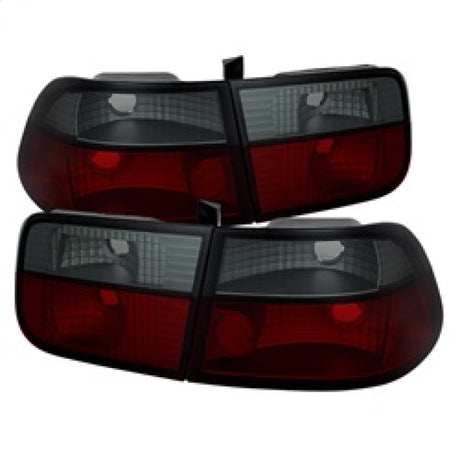 Feux arrière Spyder Honda Civic 96-00 2 portes en cristal Fumée rouge ALT-YD-HC96-2D-CRY-RS
