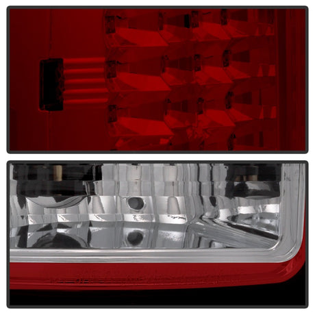 Spyder GMC Sierra 07-13 (pas 3500 Dually 4 roues arrière) Feux arrière à LED Rouge Clair ALT-YD-GS07-LED-RC