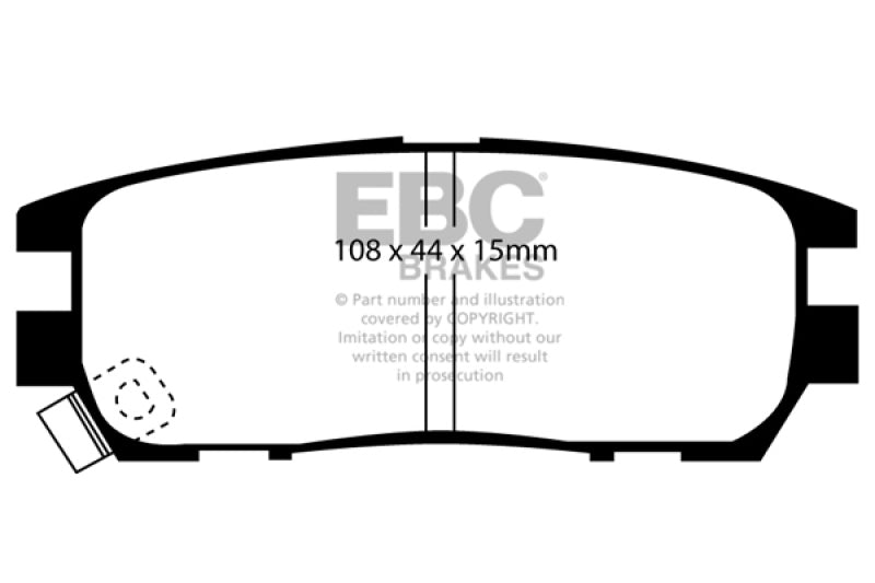 Plaquettes de frein arrière EBC 92-97 Mitsubishi Montero 3.0 Greenstuff