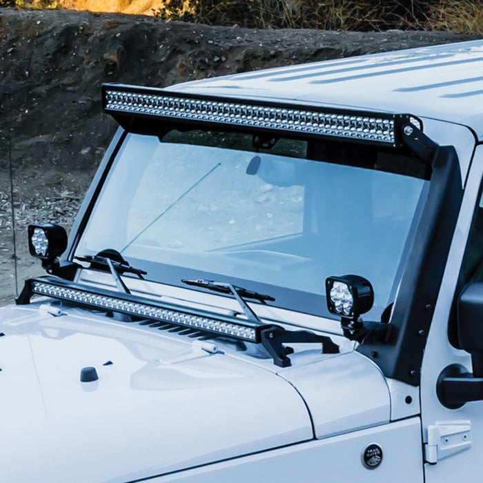 Support d'éclairage LED pour pilier Jeep Wrangler Snyper 07-17 Westin/Snyper - Noir texturé