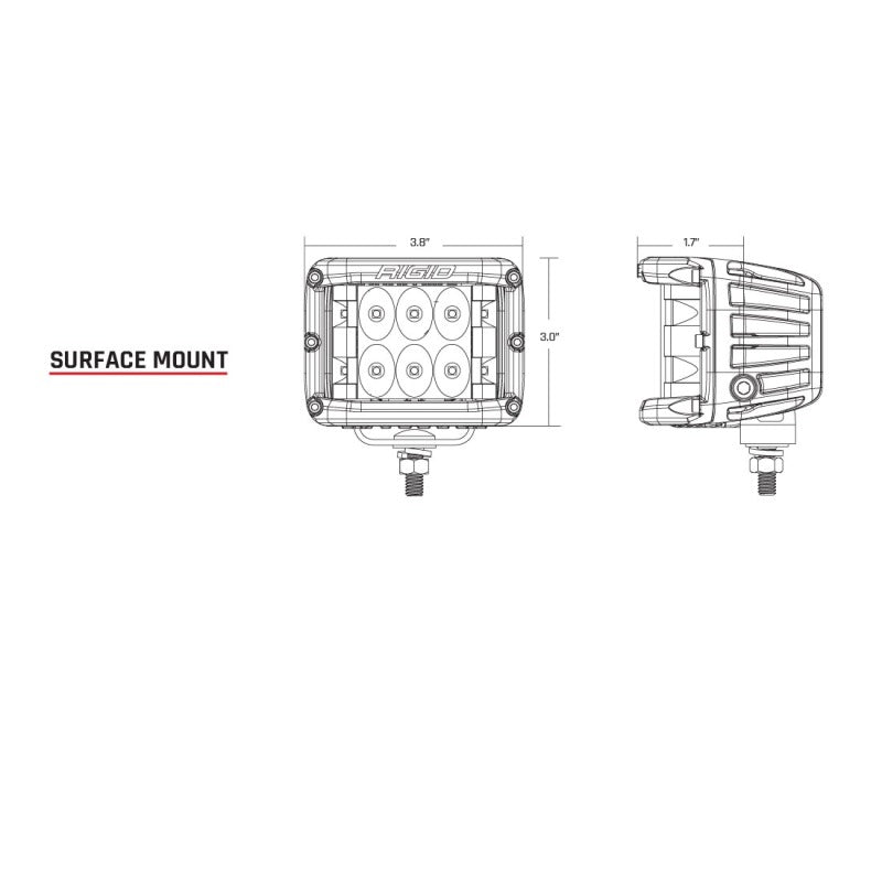 Kit d'éclairage de montant A pour Toyota Tundra 2022+ de Rigid Industries (convient aux séries 360 et D-SS)