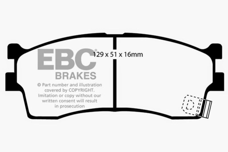 Plaquettes de frein avant EBC 03-05 Kia Rio Cinco 1.6 Ultimax2