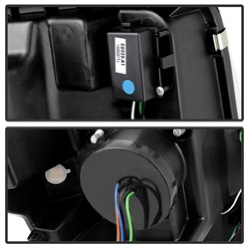 Spyder Ford F150 13-14 Projector Factory Xenon Model- Light Bar DRL Blk PRO-YD-FF15013-LBDRL-HID-BK