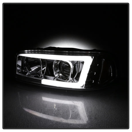 Phares de projecteur Spyder GMC Sierra 1500/2500/3500 99-06 V2 - DRL - Chrome PRO-YD-CDE00V2-LB-C