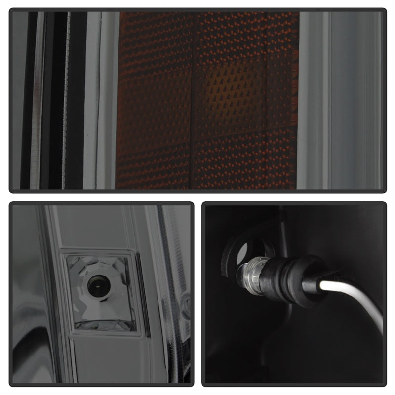 Phares de projecteur Spyder GMC Yukon 07-14/Yukon Denali 07-14 LED Halo LED Smke PRO-YD-GY07-HL-SM