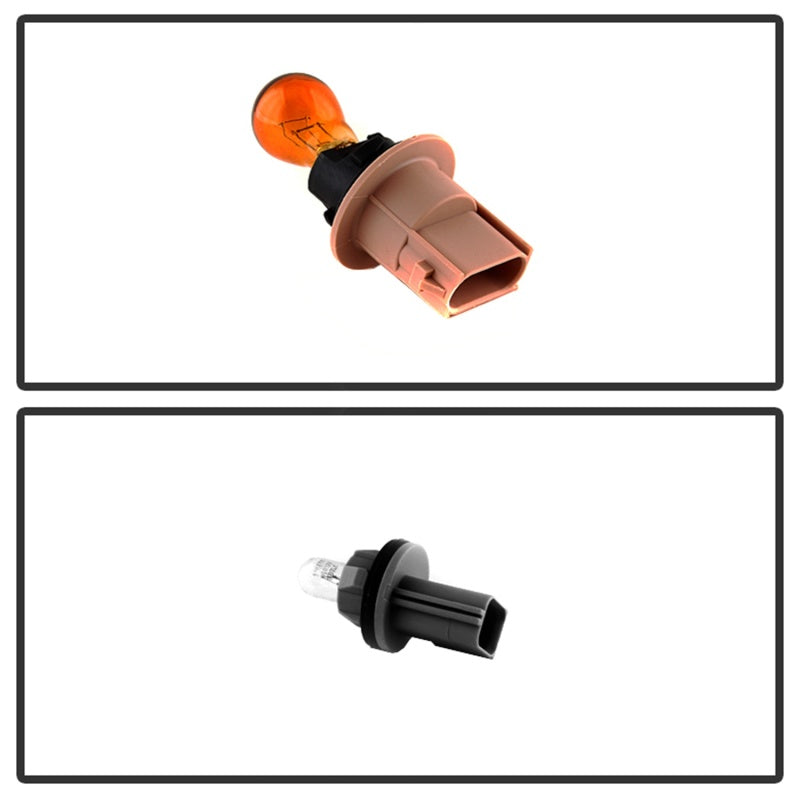 Phares Xtune Ford F150 04-08 en cristal ambré noir fumé HD-JH-FF15004-AM-BSM