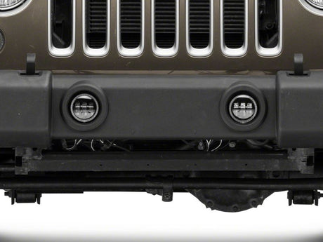 Phares antibrouillard à DEL Devil Eyes de 4 po avec halo pour Jeep Wrangler JK Axial Series 07-18 de Raxiom