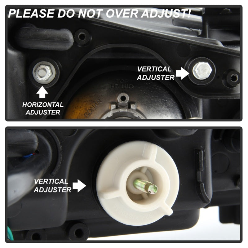 Phares de projecteur Spyder Lexus IS 250/350 2006-2010 DRL Fumée noire PRO-YD-LIS06-DRL-BSM